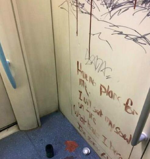 外籍小男孩在上海地铁半裸涂鸦被罚415.8元